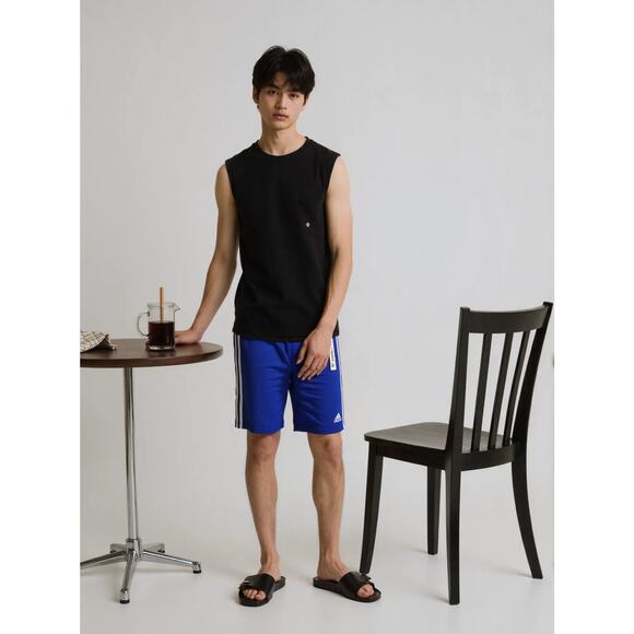 NWT Adidas Boy's Mesh Shorts Blue M 10/12 - Picture 2 of 9